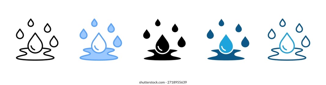 Wassertropfen-Symbol setzt mehrere Stilkollektion