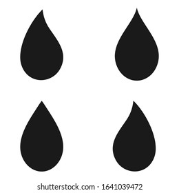 water drop icon set,  on white background, vector Illustration