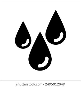 Water drop icon set. Water drop shape. White and black water drops. Scalable vector graphics.