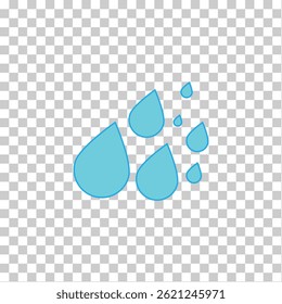 Conjunto de ícones de gota d'água. Adequado para ícone de design plano, clip-art, adesivos, ilustração. ícone de gota d'água gráficos isolados em um fundo transparente. Arquivo Eps 15.