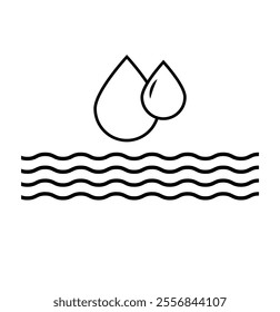 Water drop icon set. water icon symbol silhouette. Various shapes of water drops, water and rain simple icon. vector illustration eps 10.