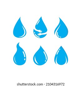 water drop icon set   vector illustration design template