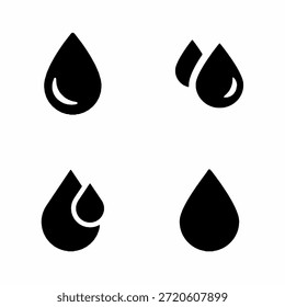 Ícone de gota d'água definir ilustração de vetor