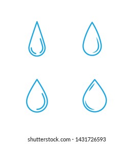 Water drop icon set.  Waterdrop symbols.