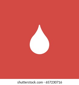 water drop icon. sign design. red background