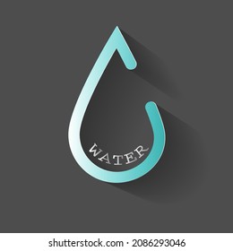 icono de caída de agua ilustración de clip simple vectorial