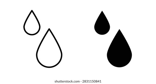 Water drop icon simple