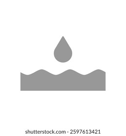 water drop icon, simple flat style, illustration, logo sign symbol pictogram template, for ui or ux isolated on white for mobile app, editable
