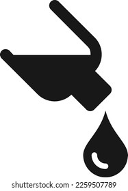 Icono de agua con gota. Ilustración simple del icono del vector del filtro de agua para la web