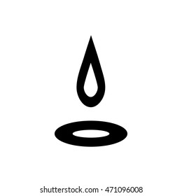 Water drop icon in simple style on a white background