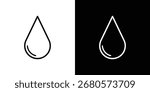 Water drop icon. Simple thin line, outline vectors