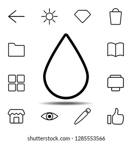 water drop icon. Simple thin line, outline vector element of minimalistic, web icons set for UI and UX, website or mobile application