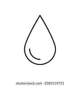 Water drop icon. simple thin line vector icon