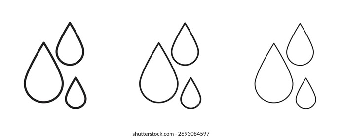 Water drop icon symbol. Linear style sign for mobile concept