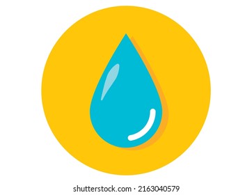 Water drop icon. Water symbol on a light background. Pure water.