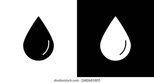 Símbolo de ícone de gota de água. design simples editável.
