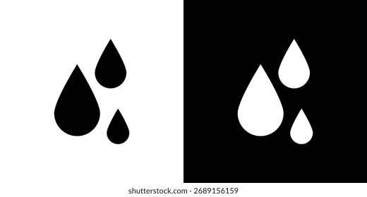 Símbolo de ícone de gota de água. símbolo simples plano no fundo em branco.