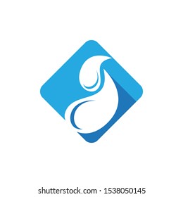 Water drop icon and symbol vector template