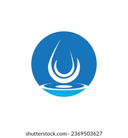 Water drop icon and symbol vector template
