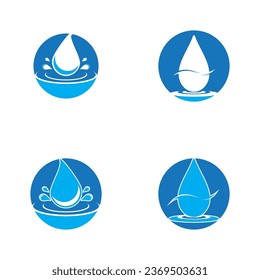 Water drop icon and symbol vector template