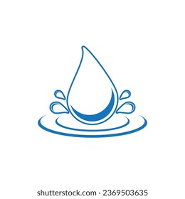 Water drop icon and symbol vector template