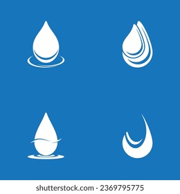Water drop icon and symbol vector template