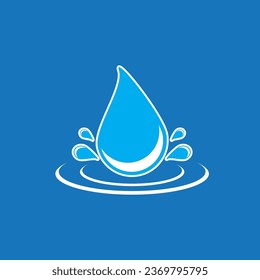 Water drop icon and symbol vector template