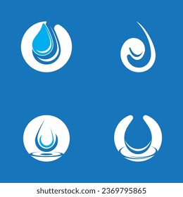 Water drop icon and symbol vector template
