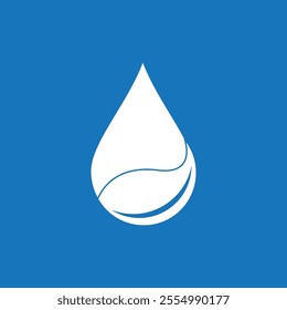 Water drop icon and  symbol vector template illustration