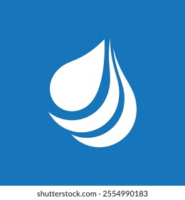 Water drop icon and  symbol vector template illustration