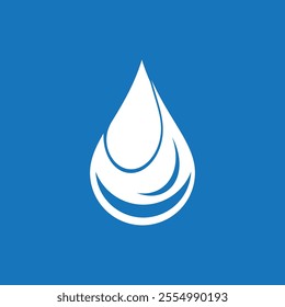 Water drop icon and  symbol vector template illustration