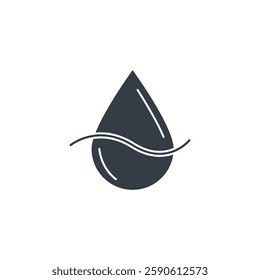 Water Drop icon symbol vector illustration isolated on white background