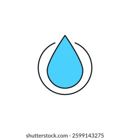 Water Drop icon symbol vector illustration isolated on white background