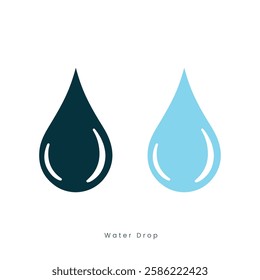 Water Drop Icon, Tear and oil isolated symbol