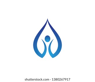 Water drop icon Template vector illustration design