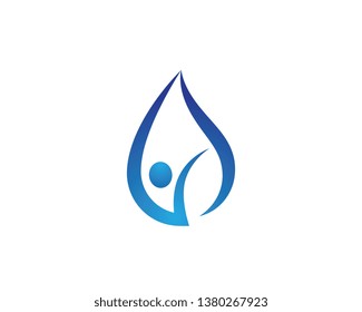Water drop icon Template vector illustration design