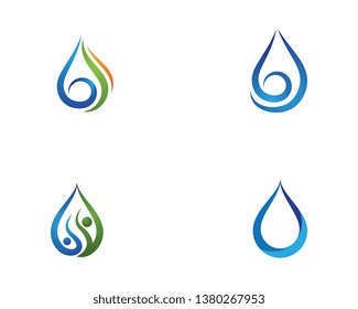 Water drop icon Template vector illustration design