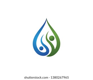 Water drop icon Template vector illustration design