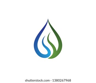 Water drop icon Template vector illustration design