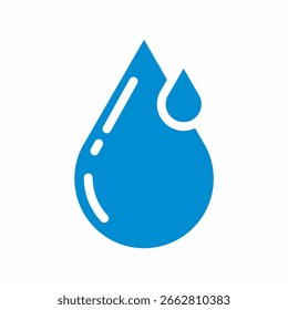 Ícone de gota d'água com fundo transparente. Ilustração vetorial.