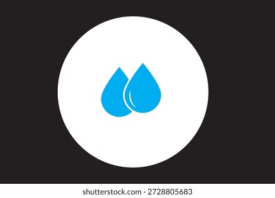 Icono de gota de agua con fondo transparente