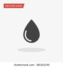 Water Drop Icon in trendy flat style isolated on grey background. Vector illustration, EPS10.