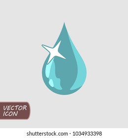 Water drop icon vector.