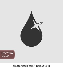 Water drop icon vector.