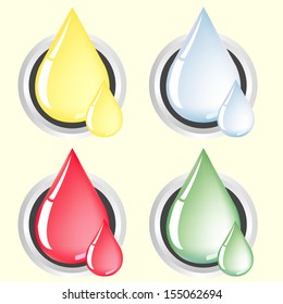 water drop icon vector 