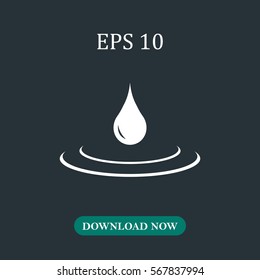 Water drop icon vector