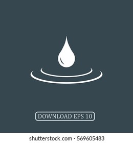 Water drop icon vector