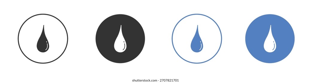 Ilustración de Arte vectorial de icono de gota de agua. para concepto móvil y Diseños web