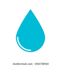 Water drop icon. Vector blue water drop icon.