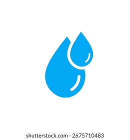 Vector de icono de gota de agua. Símbolo de gota de agua azul.